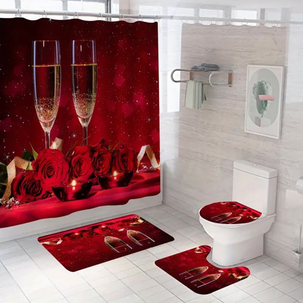 Romantic Valentines shower Curtain Ser